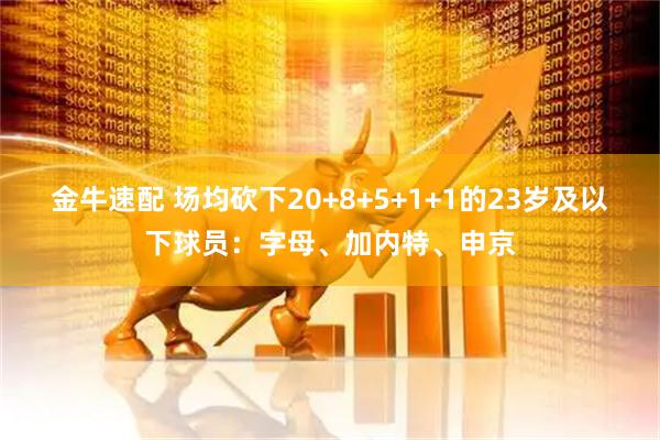 金牛速配 场均砍下20+8+5+1+1的23岁及以下球员：字母、加内特、申京