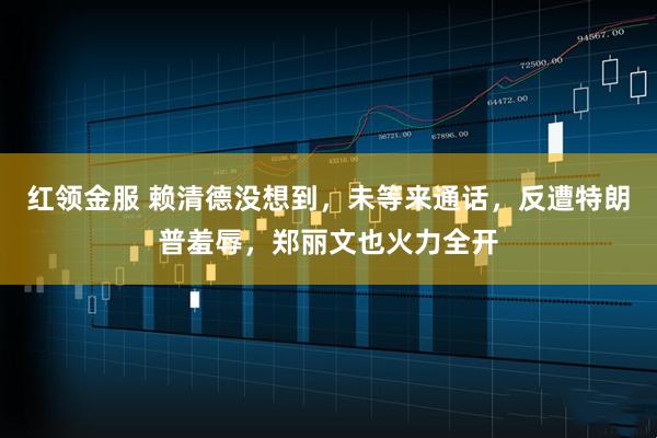 红领金服 赖清德没想到，未等来通话，反遭特朗普羞辱，郑丽文也火力全开