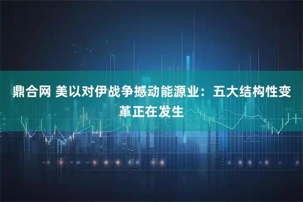 鼎合网 美以对伊战争撼动能源业：五大结构性变革正在发生
